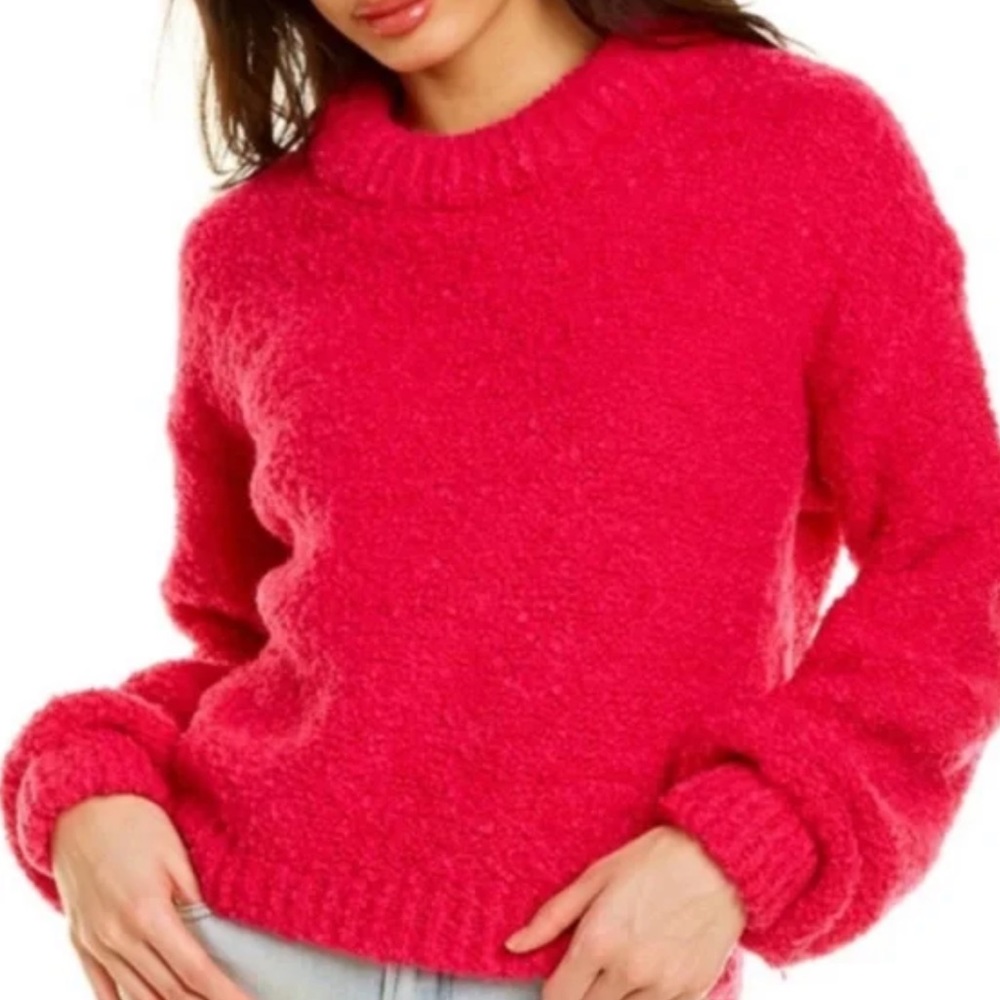 NWT Something Navy Fuchsia Roll Neck Sweater in size XS - Picture 2 of 8